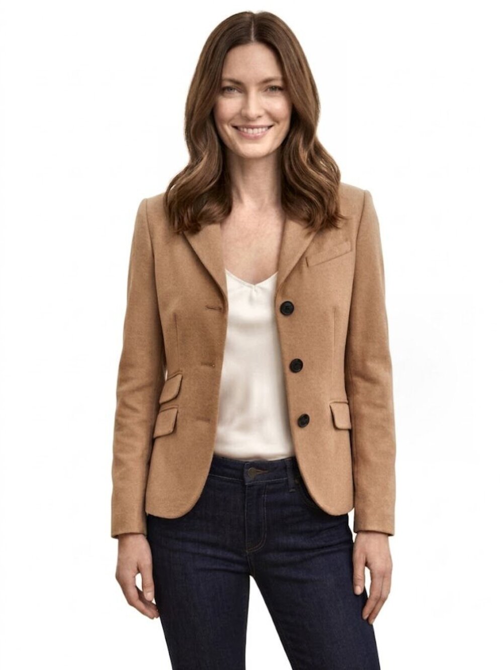 rag & bone Slade Dark Camel Wool Blazer, Women's Size 0